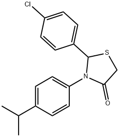 2-(4-chlorophenyl)-3-(4-isopropylphenyl)-1,3-thiazolidin-4-one Structure