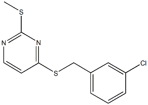 4-[(3-chlorobenzyl)sulfanyl]-2-(methylsulfanyl)pyrimidine 구조식 이미지