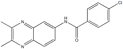 4-chloro-N-(2,3-dimethyl-6-quinoxalinyl)benzamide Structure