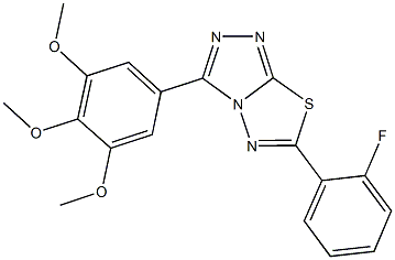 6-(2-fluorophenyl)-3-(3,4,5-trimethoxyphenyl)[1,2,4]triazolo[3,4-b][1,3,4]thiadiazole Structure