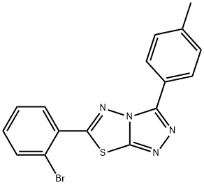 6-(2-bromophenyl)-3-(4-methylphenyl)[1,2,4]triazolo[3,4-b][1,3,4]thiadiazole Structure