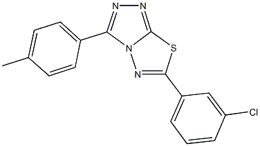 6-(3-chlorophenyl)-3-(4-methylphenyl)[1,2,4]triazolo[3,4-b][1,3,4]thiadiazole Structure