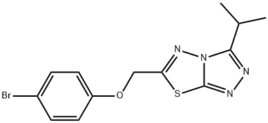 6-[(4-bromophenoxy)methyl]-3-isopropyl[1,2,4]triazolo[3,4-b][1,3,4]thiadiazole 구조식 이미지