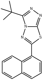 3-tert-butyl-6-(1-naphthyl)[1,2,4]triazolo[3,4-b][1,3,4]thiadiazole 구조식 이미지
