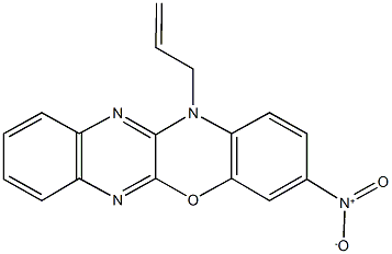 12-allyl-3-nitro-12H-quinoxalino[2,3-b][1,4]benzoxazine 구조식 이미지