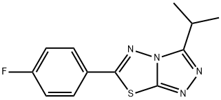 6-(4-fluorophenyl)-3-isopropyl[1,2,4]triazolo[3,4-b][1,3,4]thiadiazole 구조식 이미지