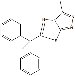 6-(1,1-diphenylethyl)-3-methyl[1,2,4]triazolo[3,4-b][1,3,4]thiadiazole 구조식 이미지