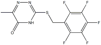 6-methyl-3-[(2,3,4,5,6-pentafluorobenzyl)sulfanyl]-1,2,4-triazin-5(4H)-one 구조식 이미지