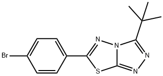 6-(4-bromophenyl)-3-tert-butyl[1,2,4]triazolo[3,4-b][1,3,4]thiadiazole Structure