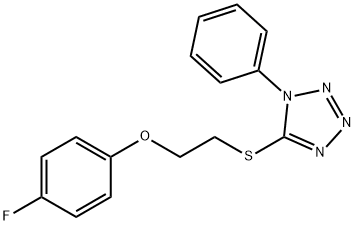 5-{[2-(4-fluorophenoxy)ethyl]sulfanyl}-1-phenyl-1H-tetraazole 구조식 이미지