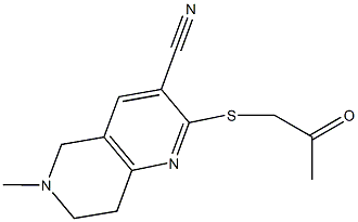 6-methyl-2-[(2-oxopropyl)sulfanyl]-5,6,7,8-tetrahydro[1,6]naphthyridine-3-carbonitrile 구조식 이미지