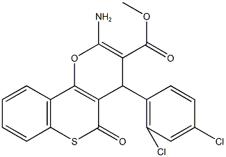 methyl 2-amino-4-(2,4-dichlorophenyl)-5-oxo-4H,5H-thiochromeno[4,3-b]pyran-3-carboxylate Structure