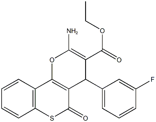 ethyl 2-amino-4-(3-fluorophenyl)-5-oxo-4H,5H-thiochromeno[4,3-b]pyran-3-carboxylate Structure