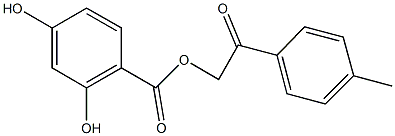 2-(4-methylphenyl)-2-oxoethyl 2,4-dihydroxybenzoate Structure