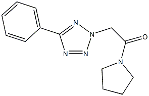 2-[2-oxo-2-(1-pyrrolidinyl)ethyl]-5-phenyl-2H-tetraazole Structure