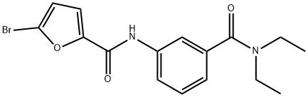 5-bromo-N-{3-[(diethylamino)carbonyl]phenyl}-2-furamide 구조식 이미지