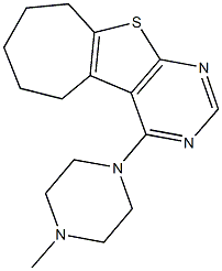 4-(4-methyl-1-piperazinyl)-6,7,8,9-tetrahydro-5H-cyclohepta[4,5]thieno[2,3-d]pyrimidine Structure