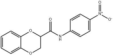 N-{4-nitrophenyl}-2,3-dihydro-1,4-benzodioxine-2-carboxamide Structure