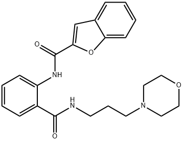 N-[2-({[3-(4-morpholinyl)propyl]amino}carbonyl)phenyl]-1-benzofuran-2-carboxamide Structure