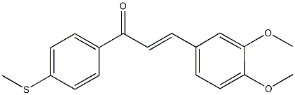 3-(3,4-dimethoxyphenyl)-1-[4-(methylsulfanyl)phenyl]-2-propen-1-one 구조식 이미지