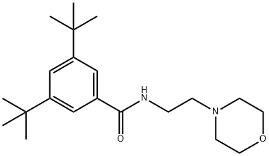 3,5-ditert-butyl-N-[2-(4-morpholinyl)ethyl]benzamide 구조식 이미지