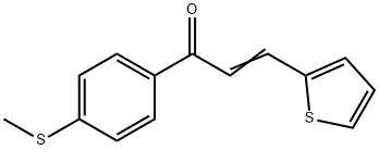 1-[4-(methylsulfanyl)phenyl]-3-(2-thienyl)-2-propen-1-one 구조식 이미지