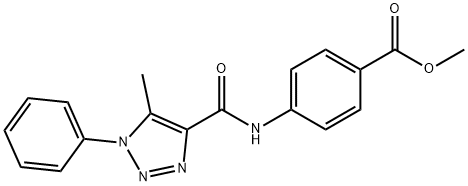 methyl 4-{[(5-methyl-1-phenyl-1H-1,2,3-triazol-4-yl)carbonyl]amino}benzoate Structure
