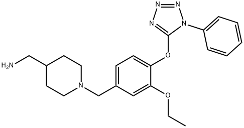 N-{3-ethoxy-4-[(1-phenyl-1H-tetraazol-5-yl)oxy]benzyl}-N-(4-piperidinylmethyl)amine 구조식 이미지