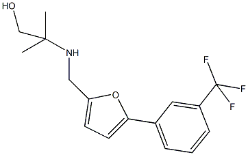 2-methyl-2-[({5-[3-(trifluoromethyl)phenyl]-2-furyl}methyl)amino]-1-propanol Structure