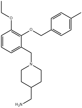 N-{3-ethoxy-2-[(4-methylbenzyl)oxy]benzyl}-N-(4-piperidinylmethyl)amine 구조식 이미지