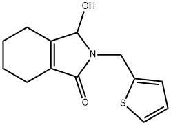 3-hydroxy-2-(2-thienylmethyl)-2,3,4,5,6,7-hexahydro-1H-isoindol-1-one 구조식 이미지