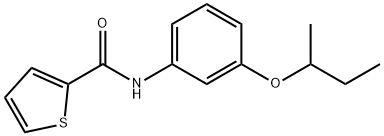 N-[3-(sec-butoxy)phenyl]-2-thiophenecarboxamide 구조식 이미지