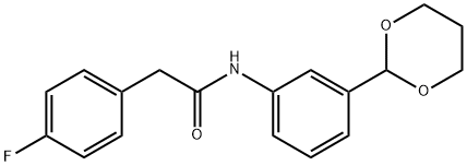 N-[3-(1,3-dioxan-2-yl)phenyl]-2-(4-fluorophenyl)acetamide Structure