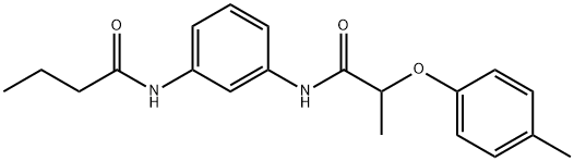 N-(3-{[2-(4-methylphenoxy)propanoyl]amino}phenyl)butanamide 구조식 이미지