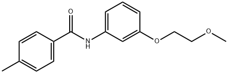 N-[3-(2-methoxyethoxy)phenyl]-4-methylbenzamide 구조식 이미지