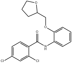 2,4-dichloro-N-[2-(tetrahydro-2-furanylmethoxy)phenyl]benzamide 구조식 이미지