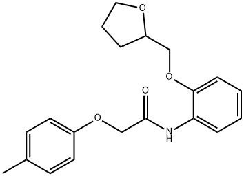 2-(4-methylphenoxy)-N-[2-(tetrahydro-2-furanylmethoxy)phenyl]acetamide Structure