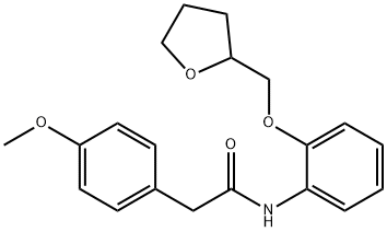 2-(4-methoxyphenyl)-N-[2-(tetrahydro-2-furanylmethoxy)phenyl]acetamide 구조식 이미지