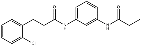 3-(2-chlorophenyl)-N-[3-(propionylamino)phenyl]propanamide 구조식 이미지