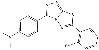 N-{4-[6-(2-bromophenyl)[1,2,4]triazolo[3,4-b][1,3,4]thiadiazol-3-yl]phenyl}-N,N-dimethylamine 구조식 이미지