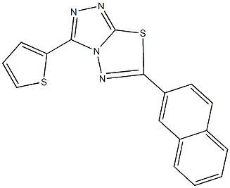 6-(2-naphthyl)-3-(2-thienyl)[1,2,4]triazolo[3,4-b][1,3,4]thiadiazole 구조식 이미지