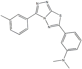 N,N-dimethyl-N-{3-[3-(3-methylphenyl)[1,2,4]triazolo[3,4-b][1,3,4]thiadiazol-6-yl]phenyl}amine 구조식 이미지