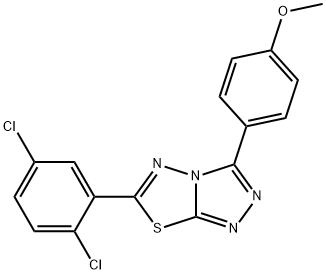 4-[6-(2,5-dichlorophenyl)[1,2,4]triazolo[3,4-b][1,3,4]thiadiazol-3-yl]phenyl methyl ether Structure