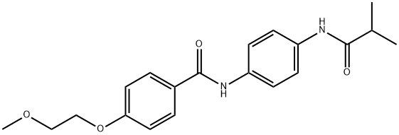 N-[4-(isobutyrylamino)phenyl]-4-(2-methoxyethoxy)benzamide Structure