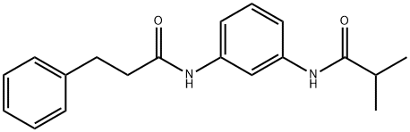 2-methyl-N-{3-[(3-phenylpropanoyl)amino]phenyl}propanamide 구조식 이미지