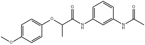 N-[3-(acetylamino)phenyl]-2-(4-methoxyphenoxy)propanamide Structure