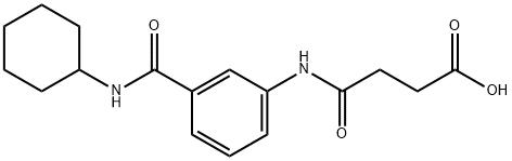 4-{3-[(cyclohexylamino)carbonyl]anilino}-4-oxobutanoic acid Structure