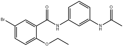 N-[3-(acetylamino)phenyl]-5-bromo-2-ethoxybenzamide 구조식 이미지