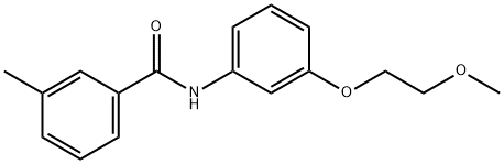 N-[3-(2-methoxyethoxy)phenyl]-3-methylbenzamide 구조식 이미지