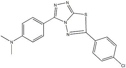 N-{4-[6-(4-chlorophenyl)[1,2,4]triazolo[3,4-b][1,3,4]thiadiazol-3-yl]phenyl}-N,N-dimethylamine 구조식 이미지